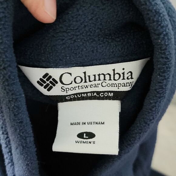 Columbia women's full zip fleece large dusty blue color - Picture 3 of 5